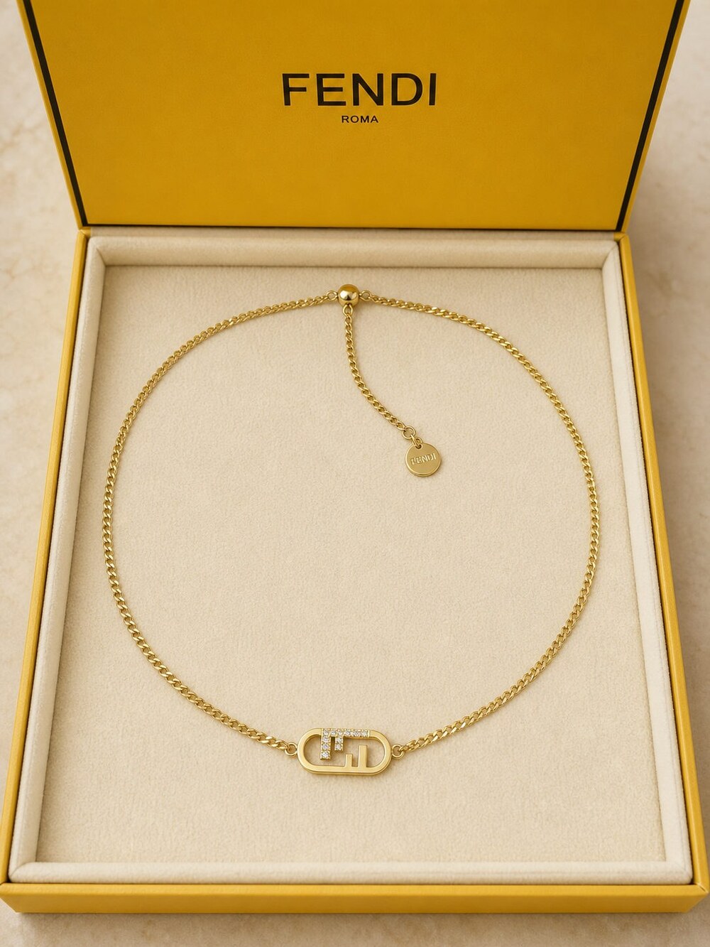 Fendi Modern Designer Necklace Style 1 | New with Box - Picture 3 of 9